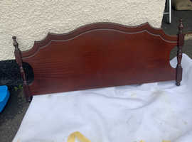 Mahogany double bed head board