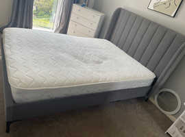 Plush / velour style Double bed with or without mattress