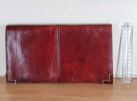 Vintage Red Leather folio holder / bag (used)