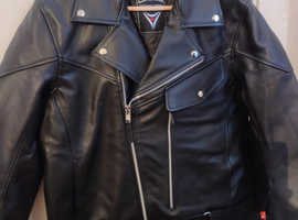 Men's Leather Cowhide Motorcycle Touring Jacket - Skintan