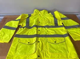 Motorcycle Fluorescent Work / Security Jacket Size Medium and Large
