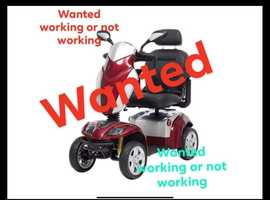 WANTED, FAULTY, BROKEN, WORKING MOBILITY SCOOTERS.