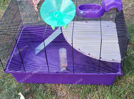 Large hamster cage purple base with accessories