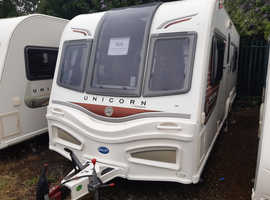 2013 Bailey Unicorn Cadiz (S2), 4 berth, fixed singles, serviced, damp tested, ready to use, delivery & p/x possible