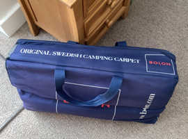 Bolon original Swedish camping carpet and green breathable underlay as new