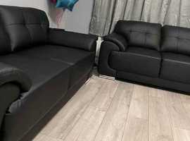 Brand New Kansa 3 Seater and 2 Seater Sofa Set Pu Leather For Sale
