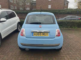 Fiat 500, 2015 (65) Blue Hatchback, Manual Petrol, 91,978 miles