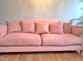 Plush Pink 3x seated Sofa