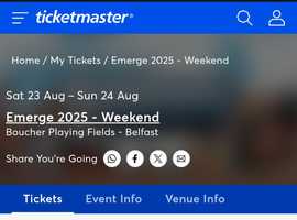 E ticket - emerge music festival - HALF PRICE FULL WEEKEND