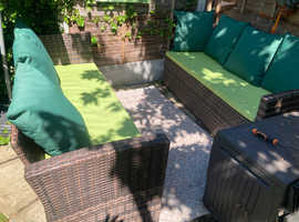Sofa set complete with bench and table