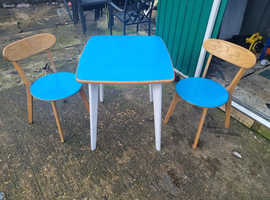 Upcycled small table and chairs
