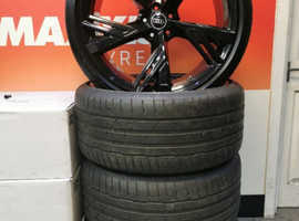 Audi RS6 Genuine Wheels 22" inch Gloss Black Wheelsand Hankook Ventus S1 Evo3 tyres