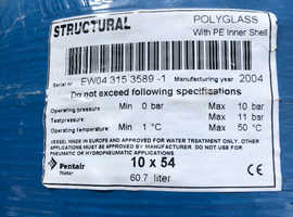 FIBREGLASS WATER SOFTENER VESSELS