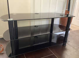 Glass tv unit, 3 tier