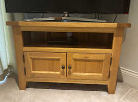 Oak TV Corner Cabinet