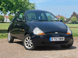 1 OWNER FROM NEW, Ford Ka, 2008 (57) Black Hatchback, Manual Petrol, ONLY 53,107 miles