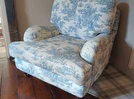 Reupholstered Vintage Antique Armchairs