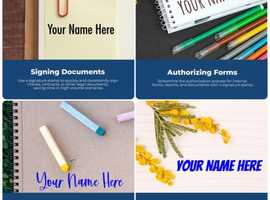 Name Signatures Stamps 30+ Styles