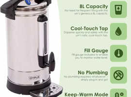 Brand new 8 litre electric tea urn with tap boxed