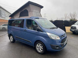 Ford Custom Kombi Trend Terrier 1 By Wellhouse 2.2 TDCi 155ps Manual 2014 in Stratosphere Blue 76,000 miles With Leather.