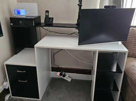 Black and white desk