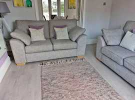 Grey L shape sofa set
