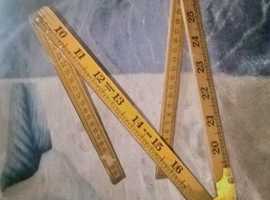 Old Wooden and Brass Ruler