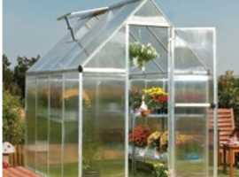 PALRAM MYTHOS 6 X 8 SILVER FRAMED POLYCARBONATE GREENHOUSE