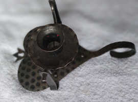 Black metal heart shaped candle holders