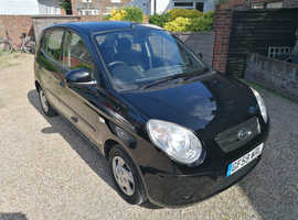 Kia Picanto, 2009 (59) Black Hatchback, Manual Petrol, 55,400 miles