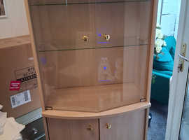 FREE CABINET WITH GLASS DOORS AND LIGHTS