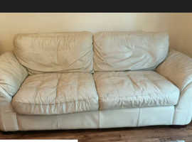 FREE DFS 3 seater leather sofa & chair