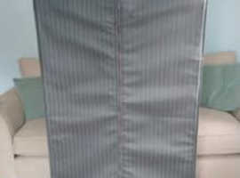 Grey Canvas Double Wardrobe