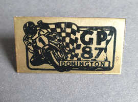 Rare Donington Grand Prix GP 87 Pin Badge Metal Vintage