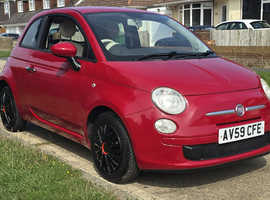 Fiat 500, 2009 (59) Red Hatchback, Semi auto Petrol, 55,000 miles