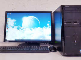 Complete Dell PC Computer, Intel Core i3-2120, Windows 10; 8GB RAM 120GB SSD & 500GB HDD, Microsoft Office Installed