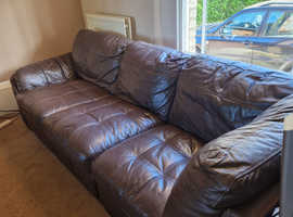 Large Leather Corner Sofa