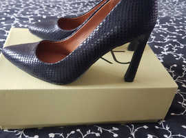 Black snake skin shoes