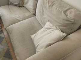 Stone/beige 3 seater sofa