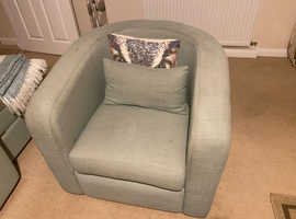 Sofa bed, 3 seater sofa, chair and storage footstool