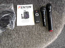 Fenton active pa/busking amp with led / trolley handle on wheels. 800 watt