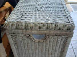 White Wicker chest