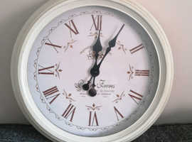 Beautiful large  vintage wall clock metal