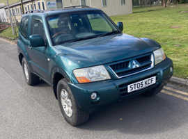 Mitsubishi Shogun, 2005 (05) Green Estate, Manual Diesel, 114,500 miles