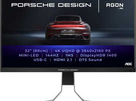AOC AGON Porsche Design PD32M - 32 Inch 4K UHD Monitor, 144Hz