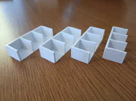 OO / HO '15ft' three section coal bunker 1:76 Scale for Model Railway pack of 4
