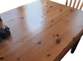 Pine table & chairs