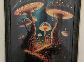 Trippy Mushroom canvas print