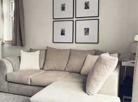 **Smart Living Brand New Corner Sofa - 3 & 2 Seater Set with Footstool Additio