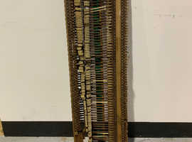 An art installation in itself, the hammers and action of an old piano